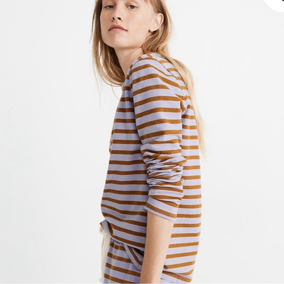 Madewell Stripe Long Sleeve Top - Picture 2 of 6